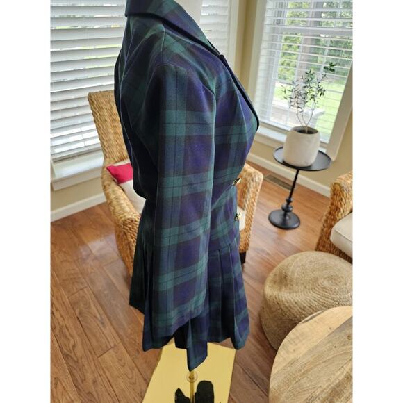 Alexia Ardmor Jacki Plaid Dress Emerald Green NWT Size 4 Academia 3/4 Sleeves - Picture 3 of 12